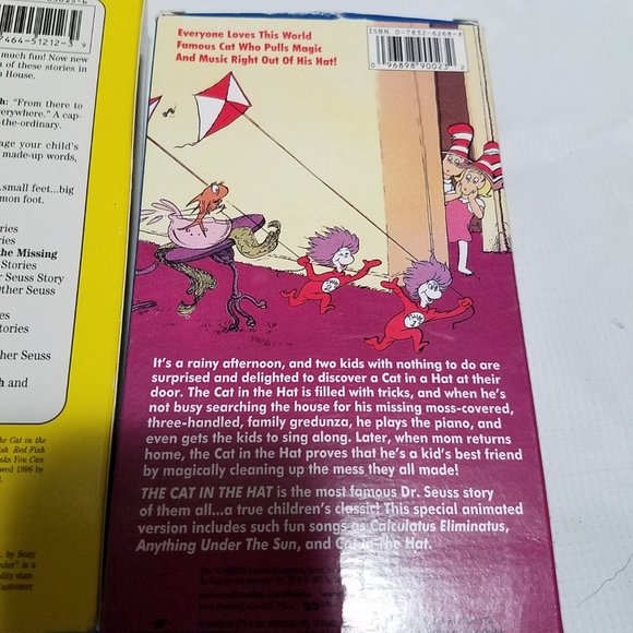 Dr. Seuss 3 VHS Lot: The Cat in the Hat, Green Eggs and Ham, One Fish Two Fish - Picture 6 of 7